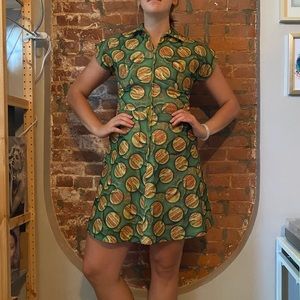 Vintage mini dress in bold print